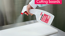 Alcohol Sanitizer S-1 for cutting boards.