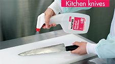 Alcohol Sanitizer S-1 for kitchen knives.