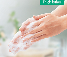 Hand Soap H-1 provides you with a thick lather.